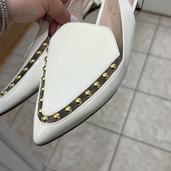 Cecelia New York White Patent Leather Slingback Flats - Picture 10 of 14